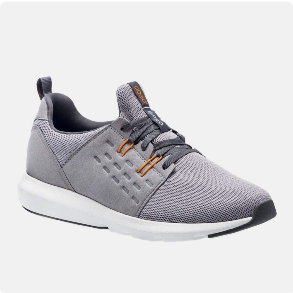 ABEO Everett Men’s Sneakers Gray and Orange Lightweight Breathable